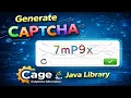 Generate Captcha using Cage CAptcha GEnerator Java Library Library Almighty Java