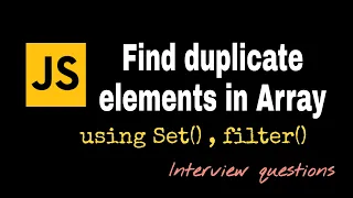 Remove duplicate elements in java script Easiest solutions to remove duplicates in array