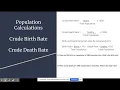 Population Calculations Part 1