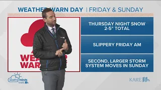 How much snow could we get between Thursday and Sunday