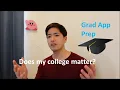 Does where I attend college matter for grad school admissions Grad School App Advice