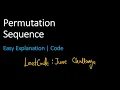 Permutation Sequence Leetcode 60 Java