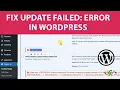 How to Fix Update failed error in WordPress