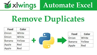 Remove Duplicate Rows from Excel in Seconds Python xlwings