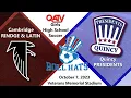 QATV Sports Cambridge Rindge Latin vs Quincy Girls Soccer October 7 2023