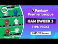 Download Lagu FPL GW3: FREE HIT DRAFT | Wood, Cunha \u0026 Cucurella | TIPS' PICKS | Fantasy Premier League 2025/26