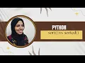 Python Tutorial For Beginners Python sort vs sorted - Explained with examples