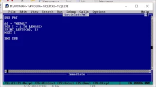 How to use LEFT in Qbasic Program