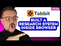Tabbit Browser Tutorial - 2026 How I Built a Structured Research System Inside My Browser