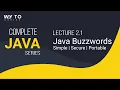 2 1 Java Buzzwords - Simple Secure and Portable Java Series Way To Coding