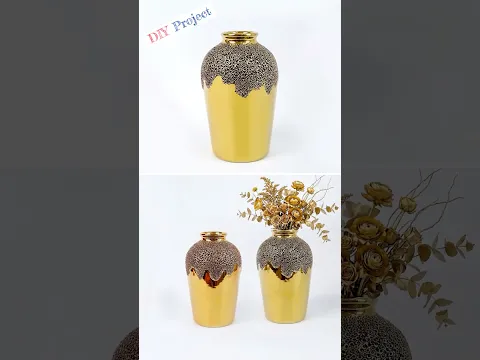 DIY Flower Vase || How to make Gypsum(POP) flower vase making || Cement flower vase
