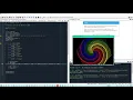 Python truncated rainbow spiral