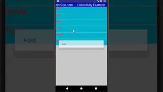 android listactivity array adapter example