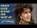 Grace Slick Blows Her Skirt Up Letterman