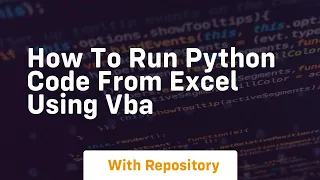 How to run python code from excel using vba