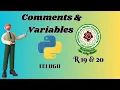 Comment Statements in Python Python Comments Variables Variables in Python in Telugu