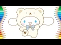 How to Draw Cute Cinnamoroll from Sanrio Step by Step Easy Drawing Tutorial for Beginners kids