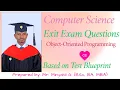 Object-Oriented Programming Exit Exam Questions With Answers Test Blueprint-based Preparation