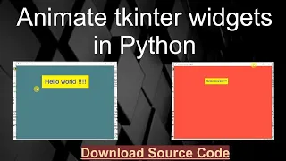 How to animate tkinter widgets in python