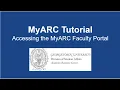 MyARC Faculty Tutorial Accessing the Faculty Portal