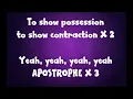 The Apostrophe Song (Possession & Contraction)