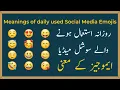 Emojis Meanings in Urdu and English for Social Media Learn English