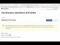 iOS App - Generate p8 file for APN Firebase Cloud Messaging not cert