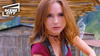 jumanji welcome to the jungle dance fighting scene karen gillan 4k hd clip with captions