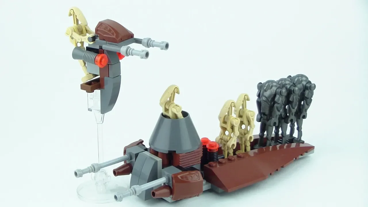 ... Security Guard, Obi-Wan Kenobi™, Qui-Gon Jinn™, plus a Battle Droid™ Pilot and 7 Battle Droids™.. 