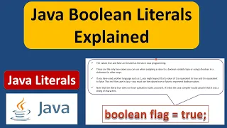 Java Boolean Literals Explained Java Tutorial