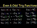 Even and Odd Trigonometric Functions Identities - Evaluating Sine Cosine Tangent