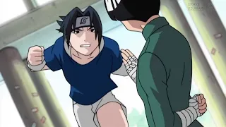 rock lee vs naruto and sasuke english dubbed 