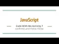 JavaScript Code Challenge confirm