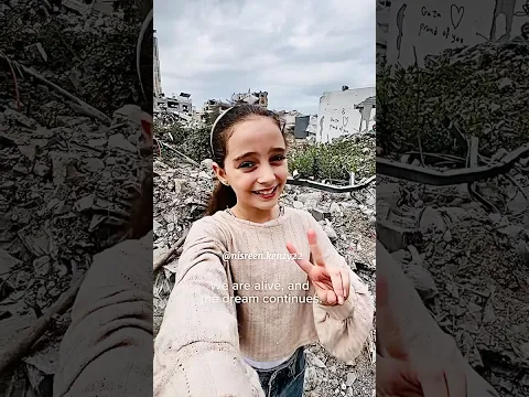 A beautiful girl with a sweet tongue in Gaza ❤️  Alhamdulillah 🙏✨
