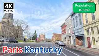 Driving Through Paris Kentucky in 4K Scenic Small Town Tour in Horse Country