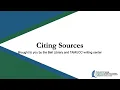 Plagiarism Tutorial Module 4 Citing Sources
