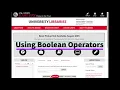 Using Boolean Operators