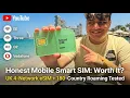 Honest Mobile Smart SIM Worth It UK 4-Network eSIM 180-Country Roaming Tested