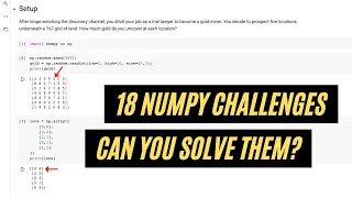 NumPy Practice Problems Solutions Explained