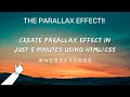 PARALLAX SCROLLING WEBSITE BY JUST ADDING ONE LINE OF CODE HTML CSS WEBDEV