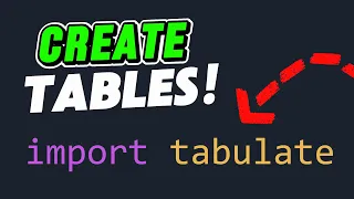 How to Instantly Make Beautiful Tables in Python tabulate Tutorial