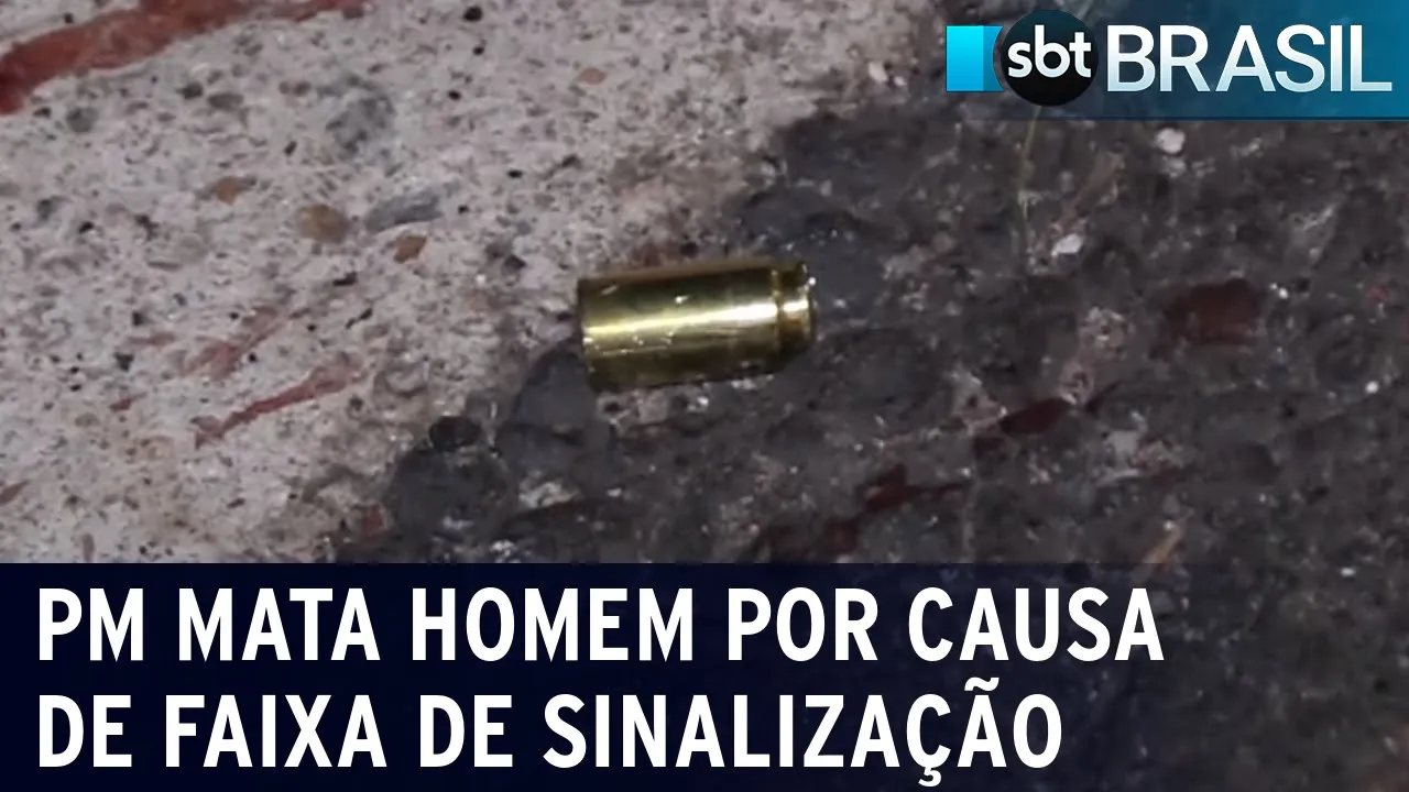 PM mata homem por causa de faixa de sinalização | SBT Brasil (14/07/23)