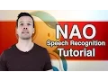 Aldebaran NAO Tutorial 3 Speech Recognition