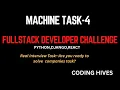 Machine Task 4 Weather App Full Stack Project Python Django React Coding Hives