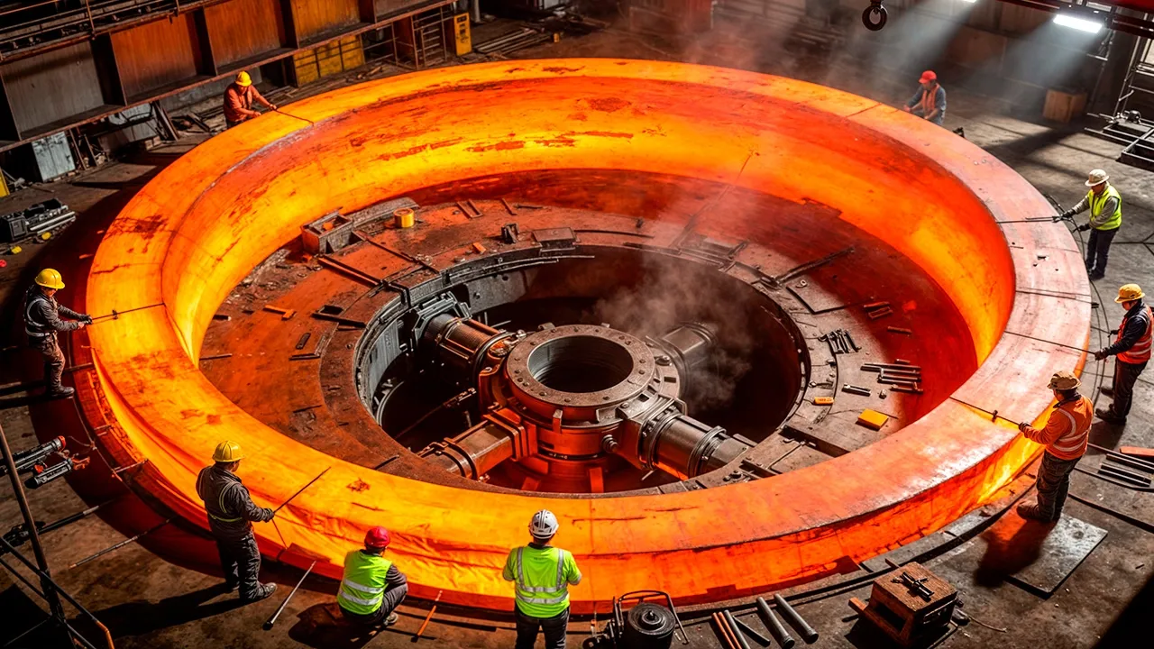 How It's Made: The 50-Foot Seamless Ring That Powers Nuclear Reactors