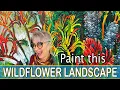 Paint a Kangaroo Paw Landscape Step-by-Step Acrylic Workshop