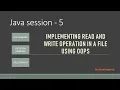 Java File handling with OOPs