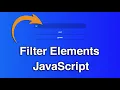 Filter JavaScript how to create a filter with a list in JavaScript