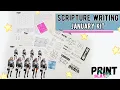 Scripture Writing Plan 2023 January - Study on the Topic New