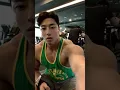 young gym fit asian hunk guy non naked workout big arms